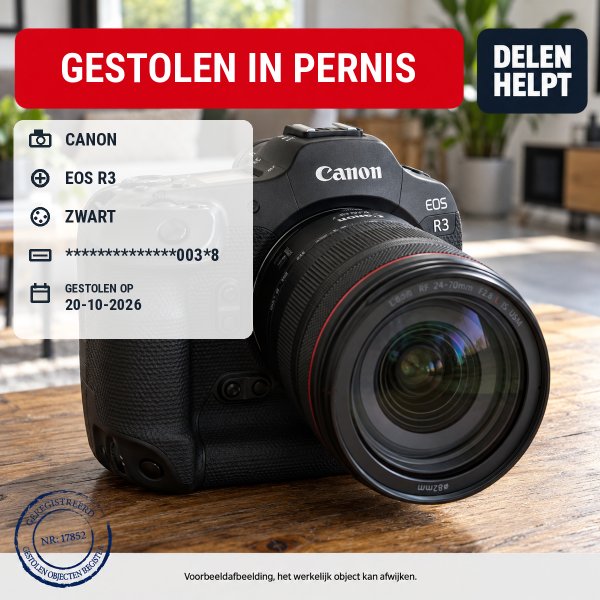 Gestolen Foto camera Canon